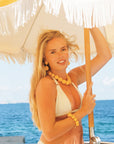 VB x BONSOL Raffia Small Beads Bracelet Yellow