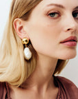 Big Organic Pearl Earring Pearl