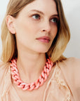 Flat Chain Necklace Strawberry Icecream