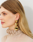 Triple Heart Earring Gold