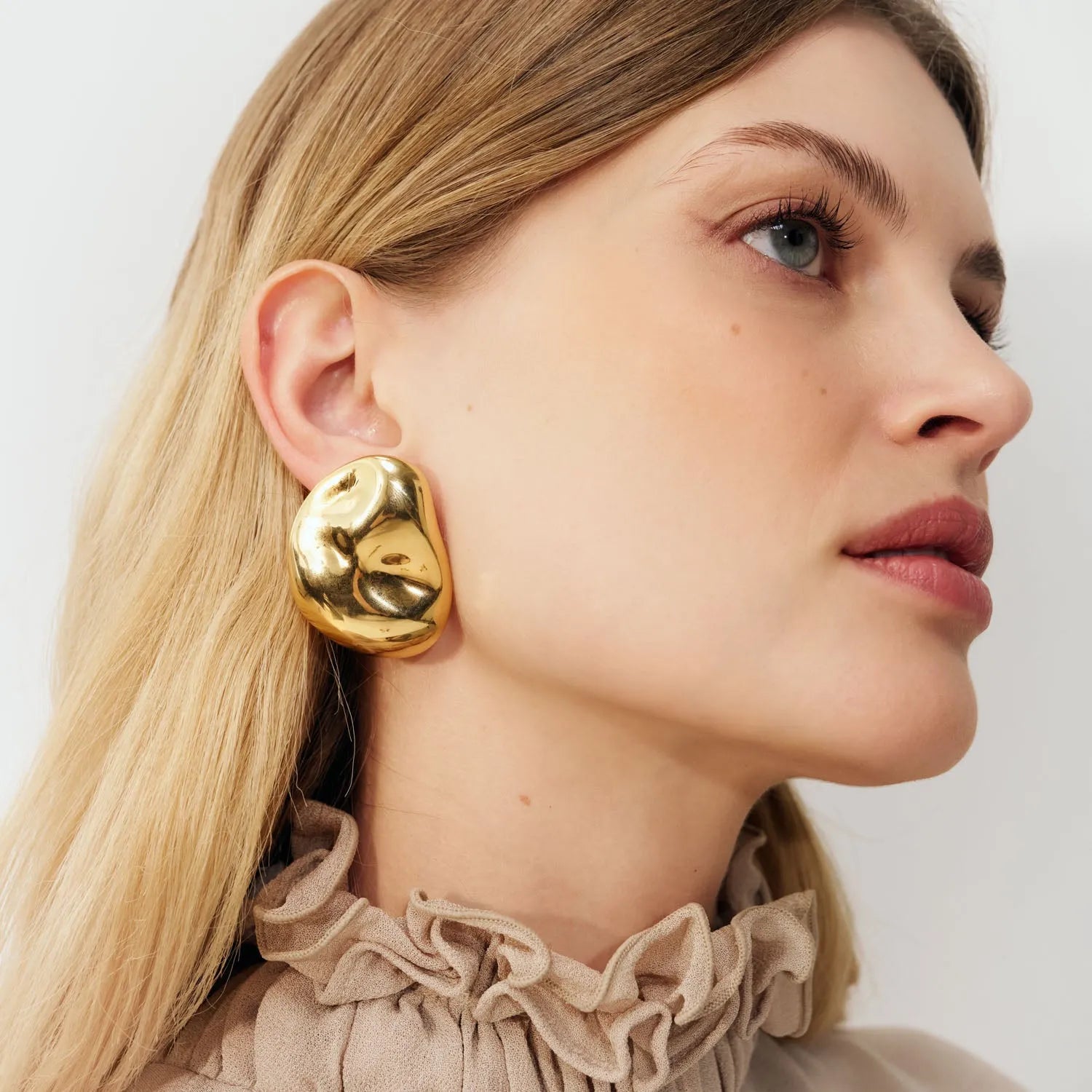 Big Nugget Earring Gold