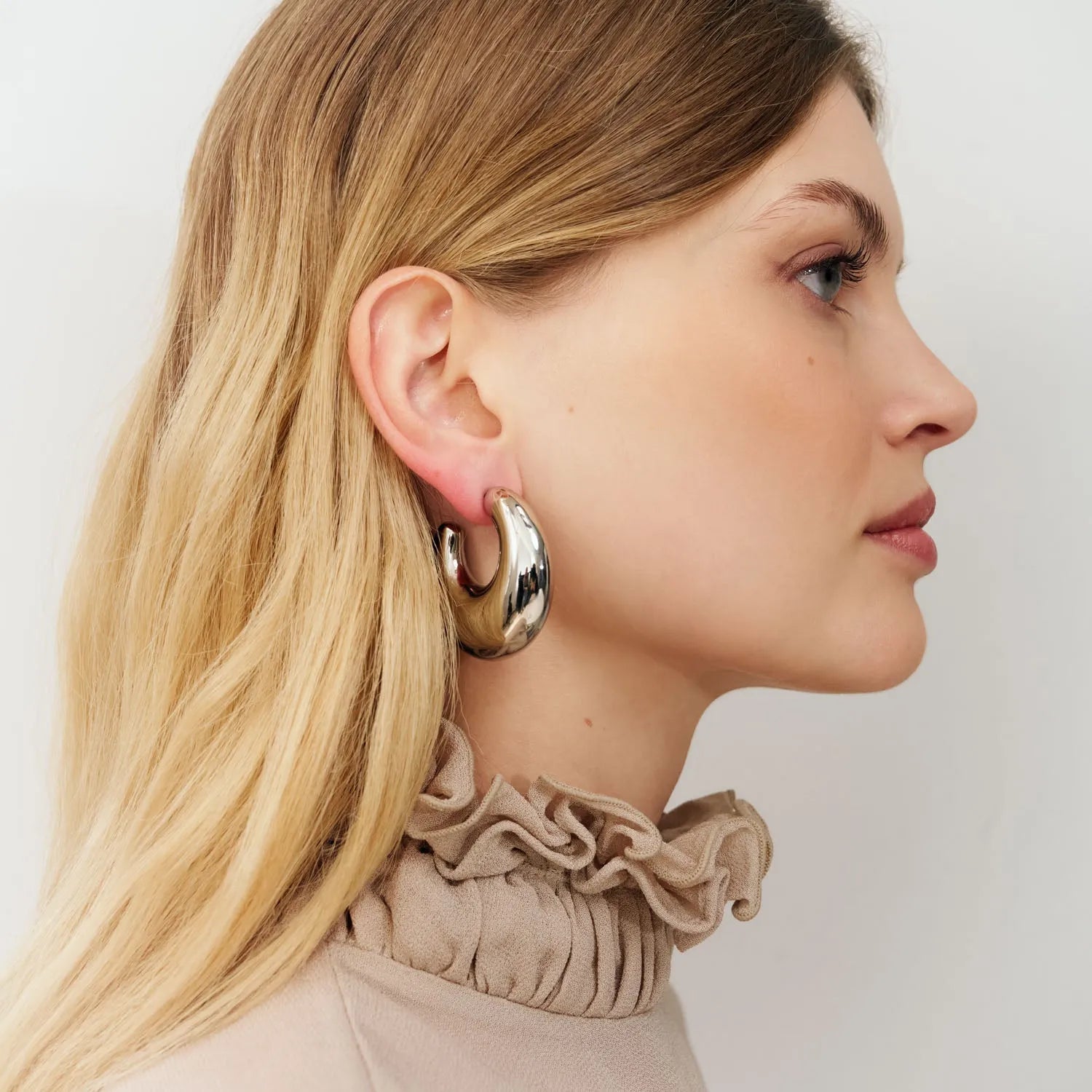Super Moon Earring Silver