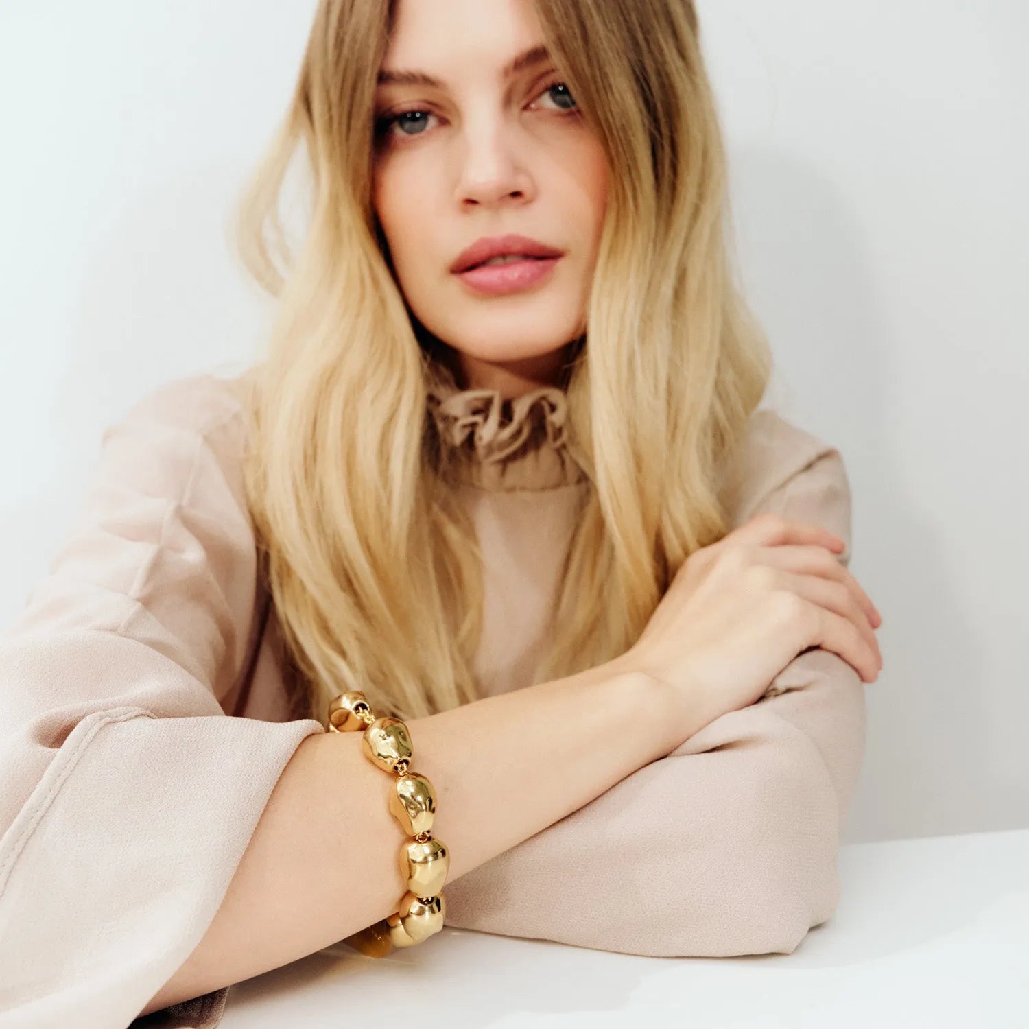 Organic Pearl Bracelet Gold