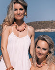 VB X Jennifer Knäble Big Organic Pearl Necklace Short apricot crush
