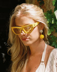 VB x Bonsol Raffia Beads Earring Yellow-Sand