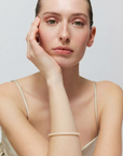 Thin Aurora Bangle latte marble