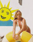 VB x Bonsol Raffia Beads Earring Yellow