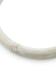 Aurora Bangle snow green marble