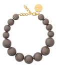 Beads Necklace Taupe