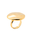 Big Hammered Ring gold