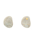 Big Nugget Earring snow green marble