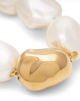Big Organic Pearl Bracelet with Gold Pearl