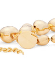 Big Organic Pearl Necklace Short Gold