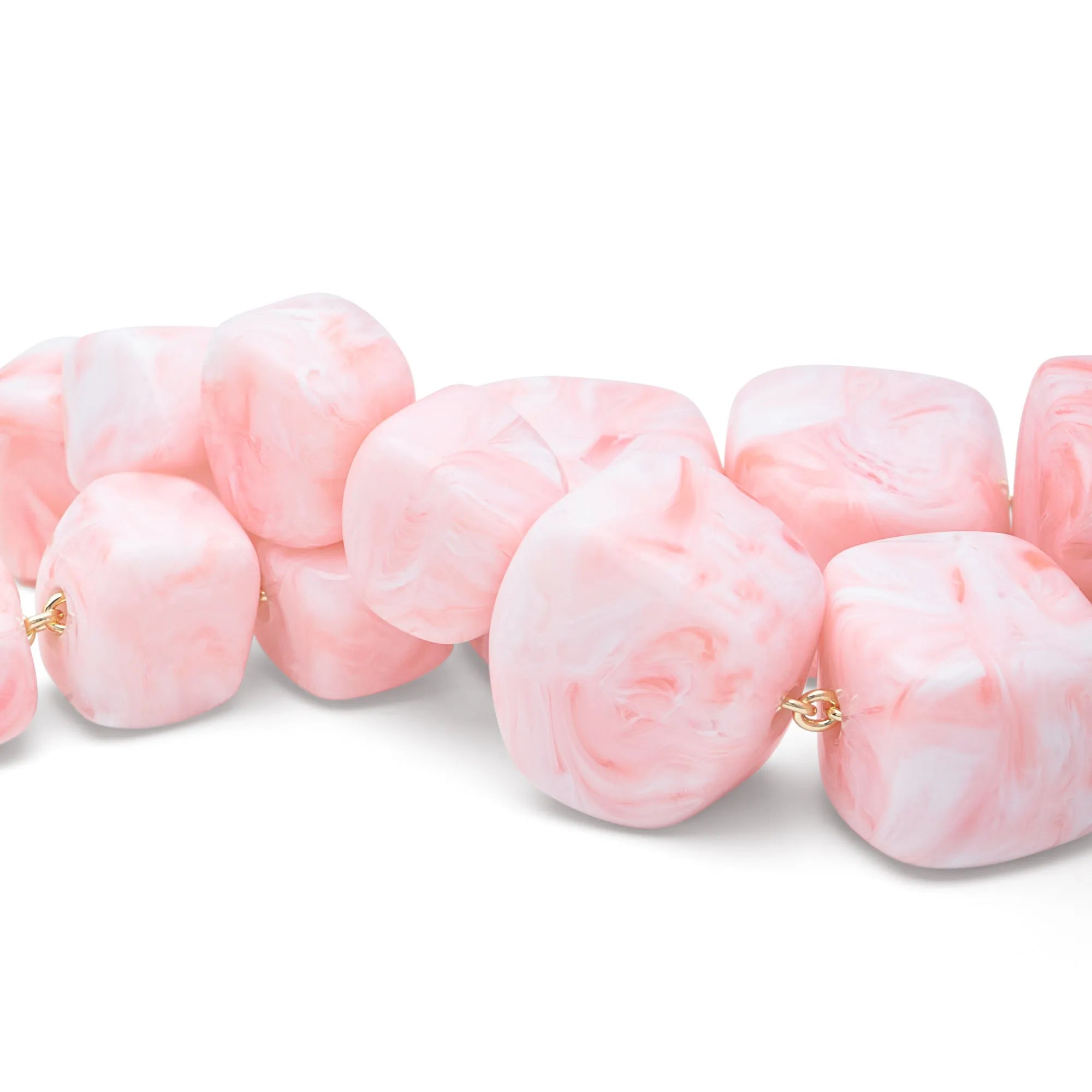 Big Organic Shaped Necklace Bubble Gum Twist