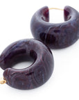 Circlet Earring aubergine marble