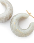 Circlet Earring snow green marble