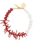 Coral Pearl Necklace Coral
