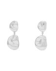 Double Nugget Earring Silver