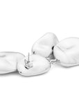 Double Nugget Earring Silver