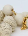 Raffia Beads Necklace Sand