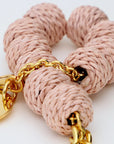 Raffia Small Beads Bracelet Peach