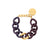 Flat Chain Bracelet Bi-Color with Gold aubergine-aubergine marble