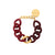 Flat Chain Bracelet Bi-Color with Gold bordeaux-bordeaux marble