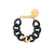 Flat Chain Bracelet Bi-Color with Gold matt black-universe