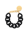 Flat Chain Bracelet Black
