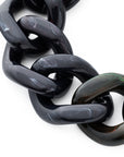 Flat Chain Bracelet black universe marble