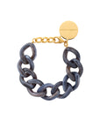 Flat Chain Bracelet blue jeans marble
