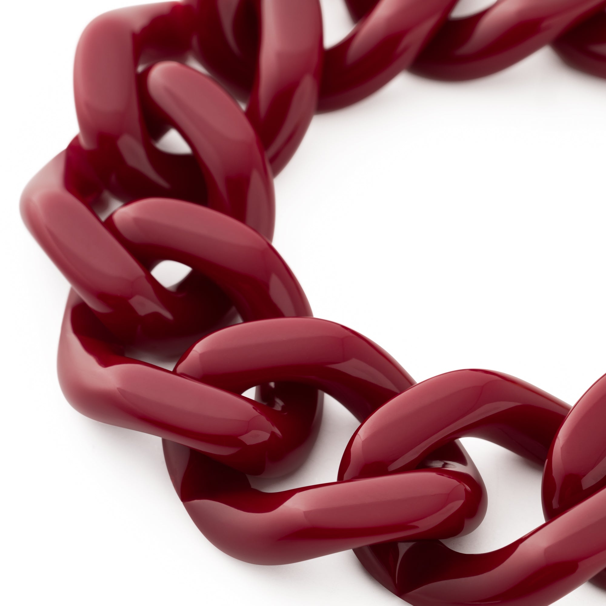 Mini Flat Chain Bracelet bordeaux