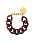 Flat Chain Bracelet bordeaux marble