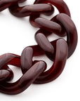 Mini Flat Chain Bracelet bordeaux marble