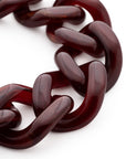 Flat Chain Bracelet bordeaux marble