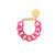 Flat Chain Bracelet Raspberry Marble