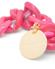 Flat Chain Bracelet Raspberry Marble