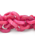 Flat Chain Necklace Raspberry Marble