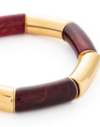 Flex Bracelet gold - bordeaux marble