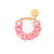 Great Bracelet Iridescent Neon Pink Marble