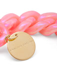 Great Bracelet Iridescent Neon Pink Marble