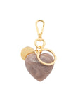 Heart Key Chain Charm biancone marble