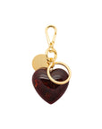 Heart Key Chain Charm bordeaux marble
