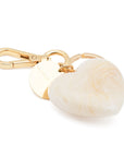 Heart Key Chain Charm pearl marble