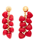 Hearts Earring scarlet red