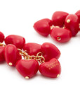 Hearts Earring scarlet red