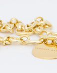 Double Circle Necklace Gold