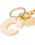 Letter Key Chain Charm gold C