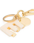 Letter Key Chain Charm gold E