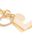 Letter Key Chain Charm gold L